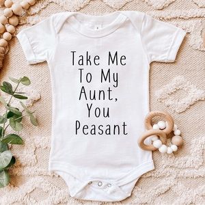 Take Me To My Aunt You Peasant Baby Onesie